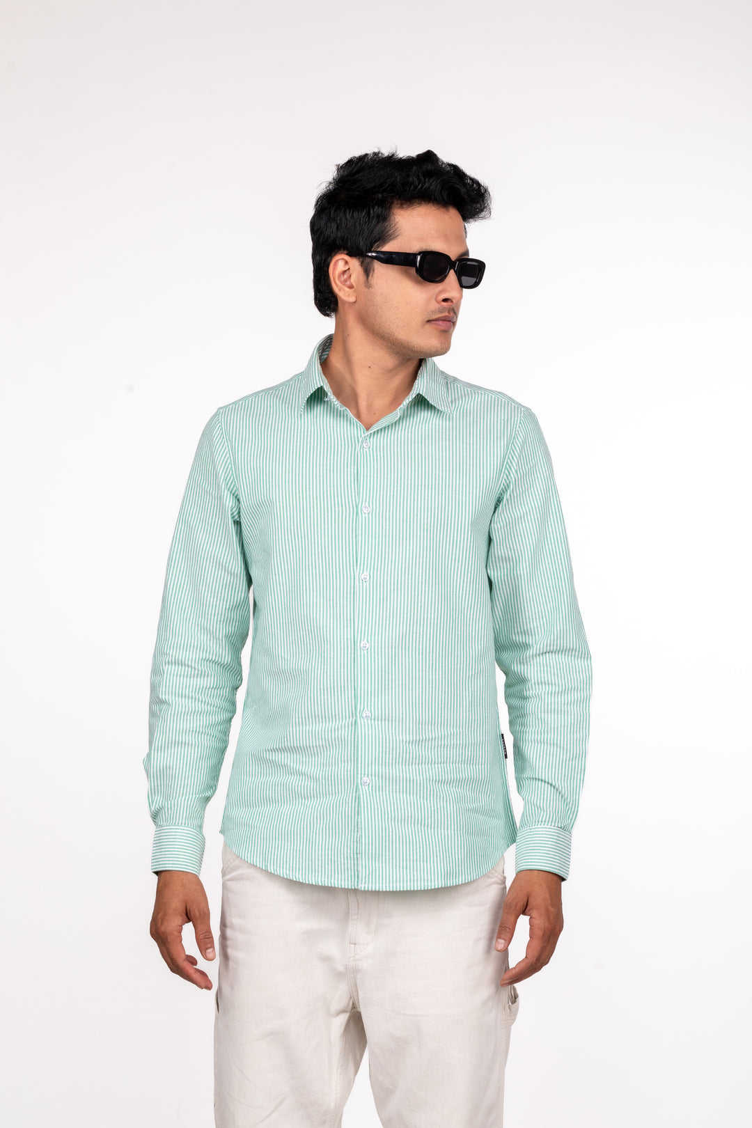 Green Bengal Striped Shirt