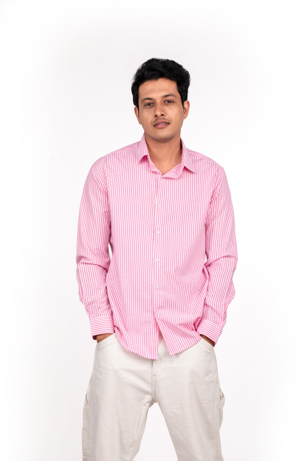 Pink Bengal Striped Shirt