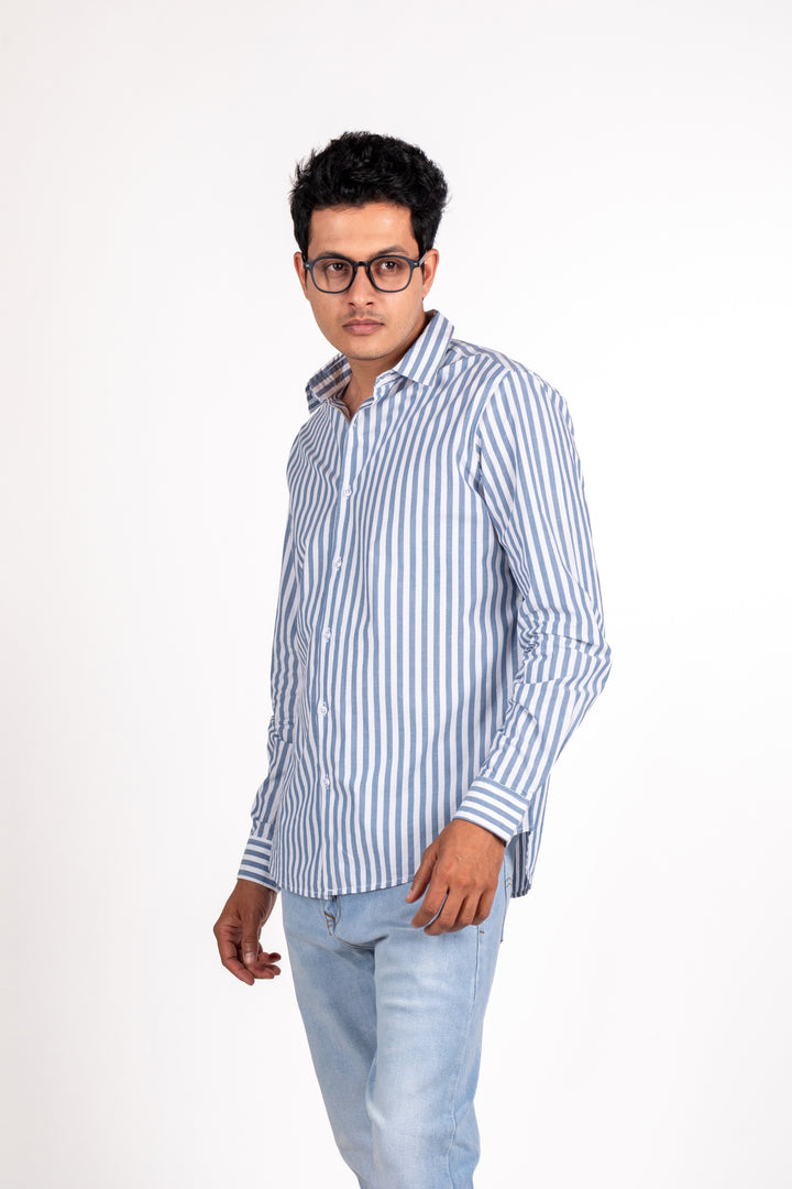 Stone Blue Awning Striped Shirt