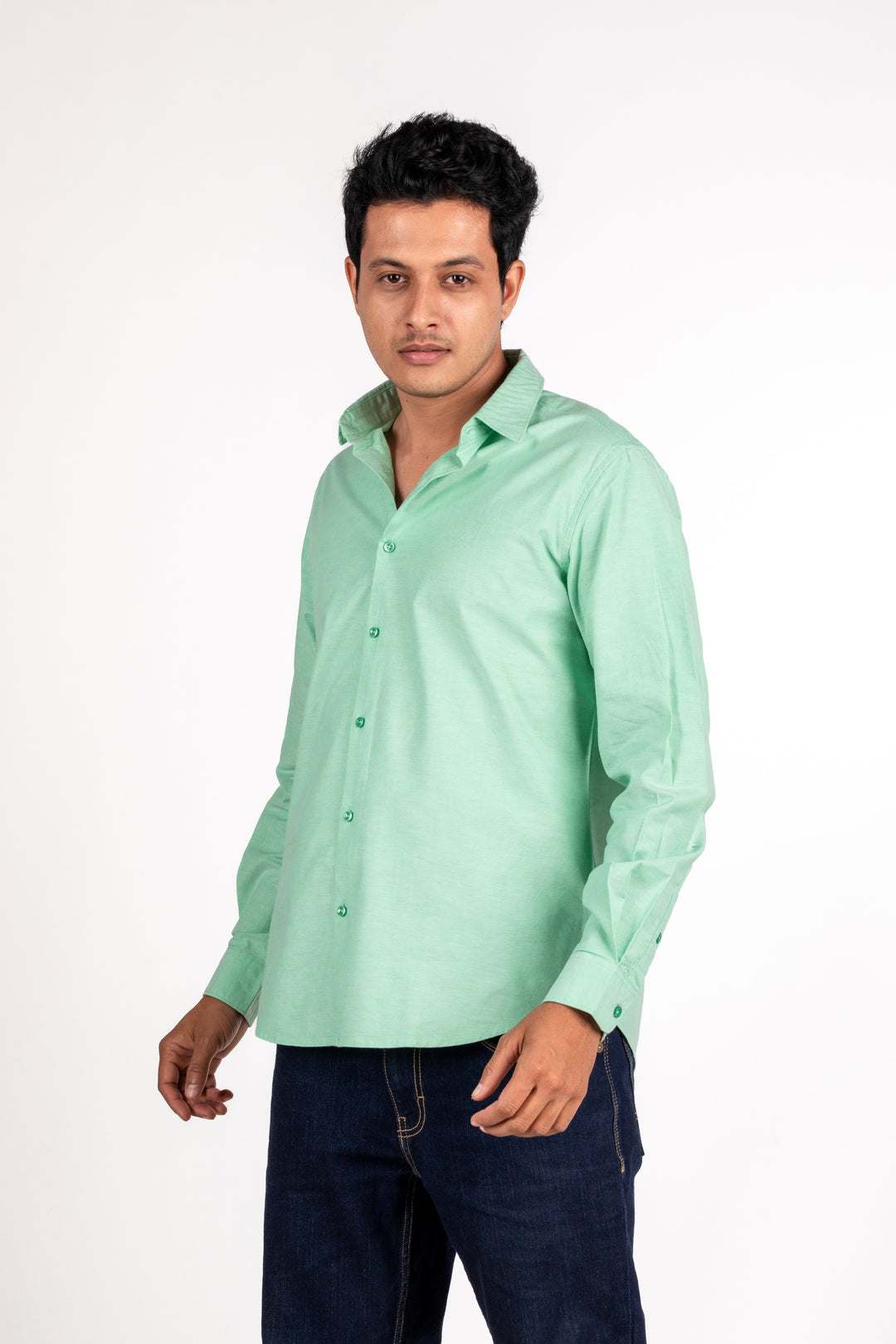 Mint Oxford Solid Shirt