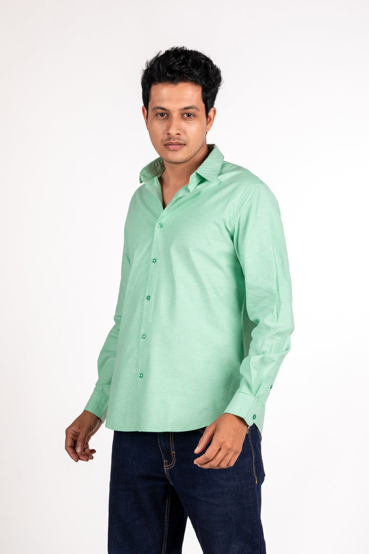 Mint Oxford Solid Shirt