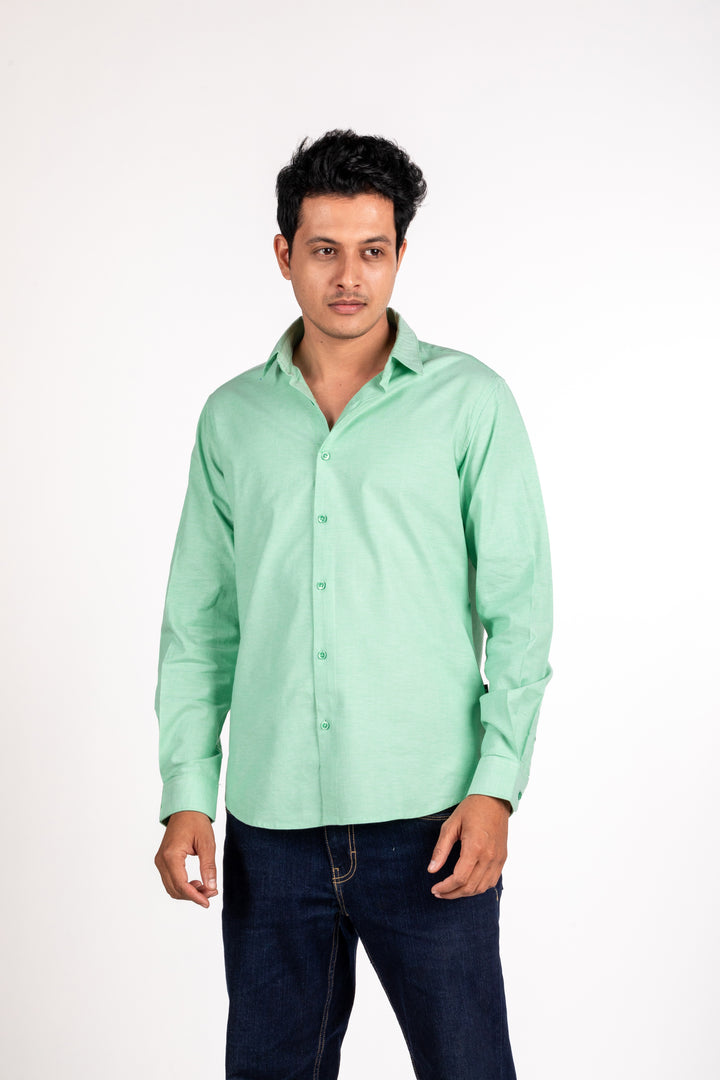 Mint Oxford Solid Shirt