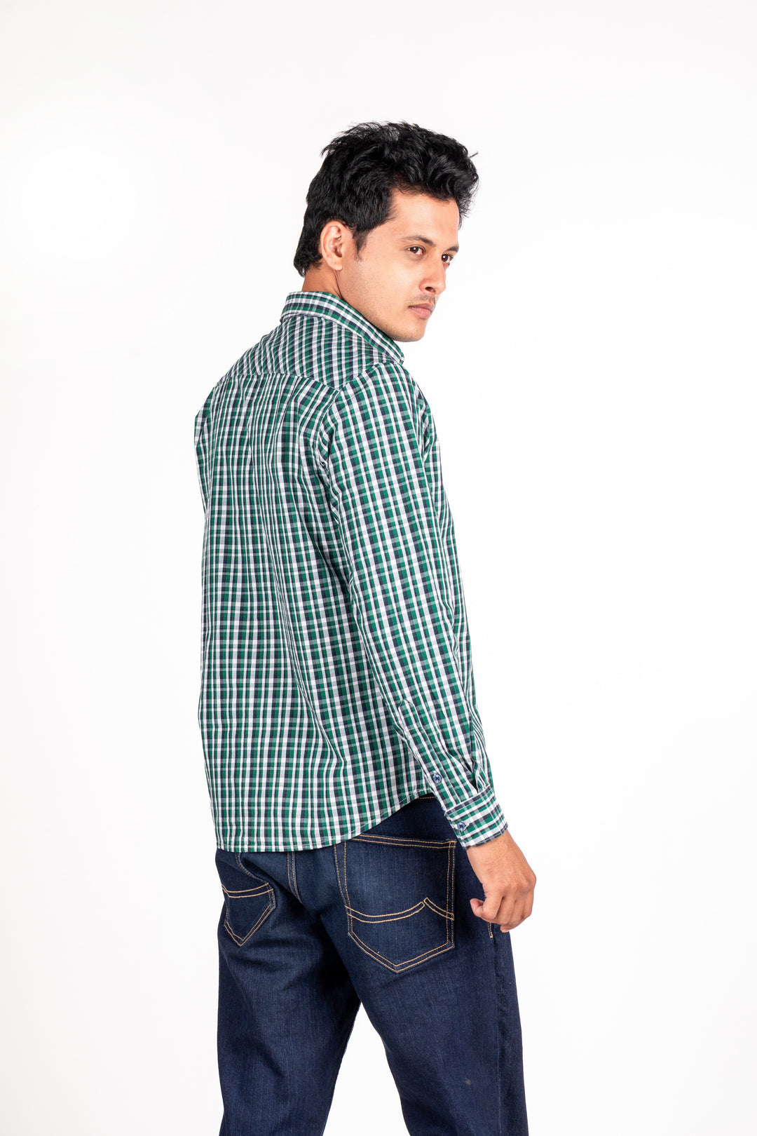 Forest Green Checked Shirt