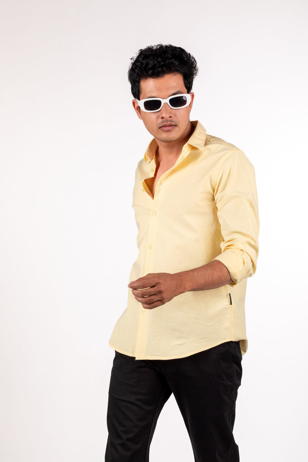 Lemon Oxford Solid Shirt