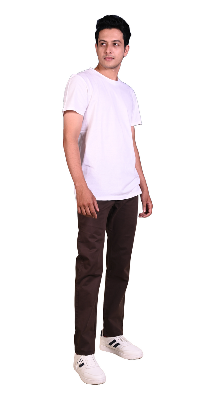 Brown Cotton Chinos