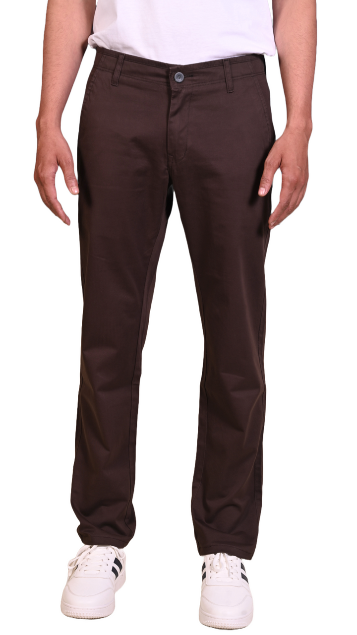 Brown Cotton Chinos