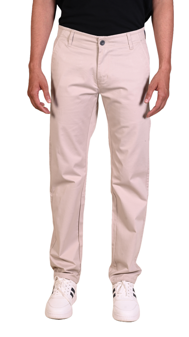 Beige Cotton Chinos